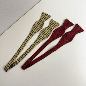 2 Robert Talbott Silk Printed Bow Ties